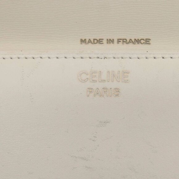 CELINE Shoulder Bag Leather 2way White Auth - Picture 8 of 16